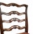 Pair of Chippendale 19th c mahogany framed wavy ladderback side chairs, the top rails with well carved scrolls, four...