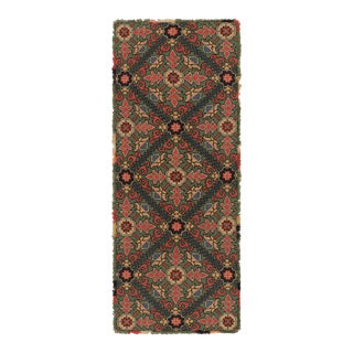 Antique Swedish Rollakan Tapestry in Green With Floral Patterns From Rug & Kilim For Sale