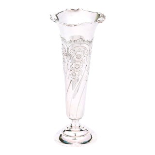 English Silver Plated Decorative Vase For Sale