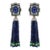 Sapphire Bead Tassle Earrings, A Pair For Sale