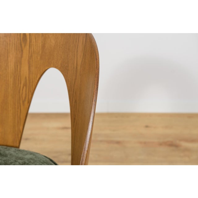 Mid-Century Modern Ash Veneer Dining Chairs by Antonín Šuman for Mier Topoľčany, Czechoslovakia, 1960s, Set of 4 For Sale - Image 14 of 18