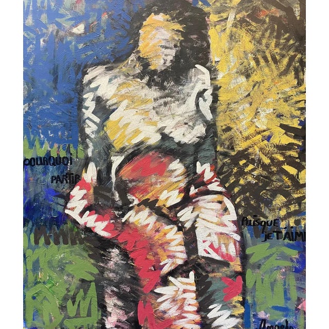 Angelo, Pourquoi Partir Puisque Je t'Aime, Painting on Canvas, 2001 For Sale - Image 8 of 8
