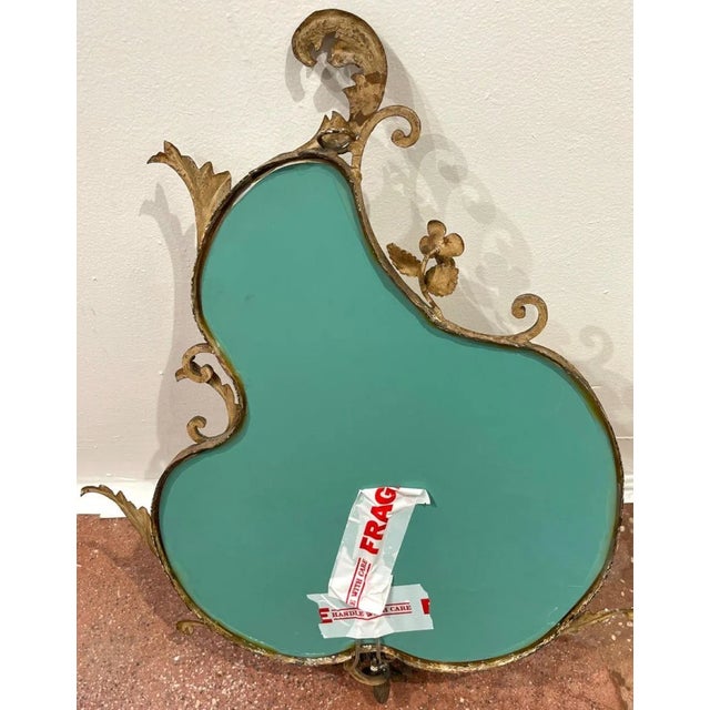 Pair of Venetian Polychromed Tole and Mirrored Ship Motif Sconces Italy, circa 1925 A captivating pair of Venetian...