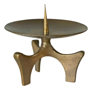 Brutalist Candleholder in Brass, 1960s