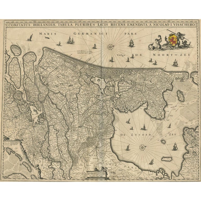 Antique Map of the Netherlands by N. Visscher, 1684 For Sale