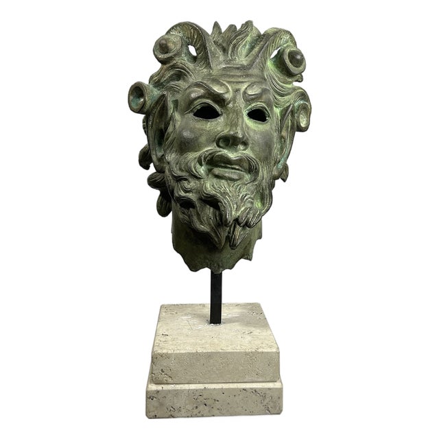 Faun Head, 21st Century, Bronze For Sale
