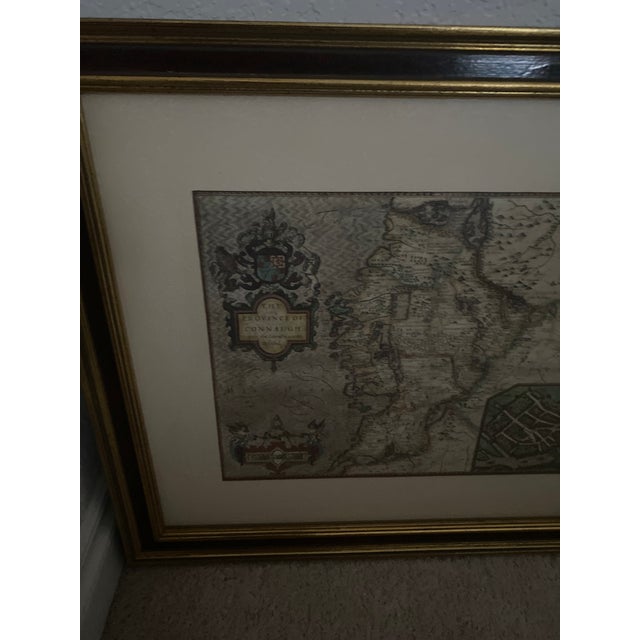 Ethan Allen “British Country Map” Matted and Framed Print Vintage "Mint" Condition For Sale - Image 11 of 11