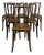 Vintage Bistro Chairs in Dark Brown Bentwood, 1920s, Set of 6 For Sale