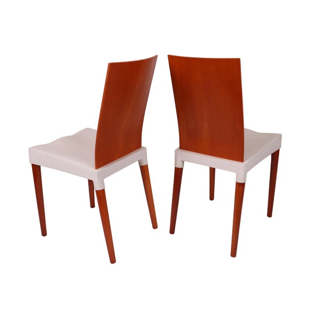 Kartell Philippe Starck for Kartell "Miss Trip" Side Dining Chairs in Light Gray - A Pair For Sale - Image 4 of 9