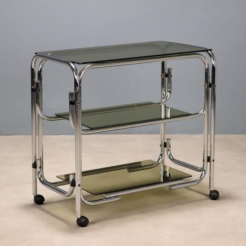 Vintage Silver Bar Cart, 1970s For Sale - Image 10 of 10