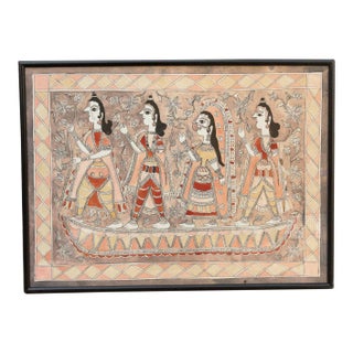 Antique European Landscape Painting of a Gathering of Deer For Sale