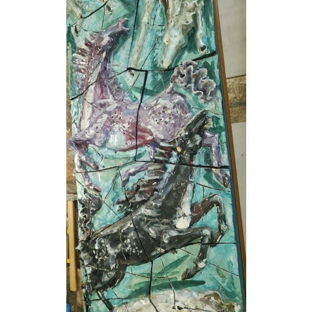 Masterpiece of Ceramic Art: Pair of Monumental Panels by Otello Rosa We are proud to present an exceptional pair of...