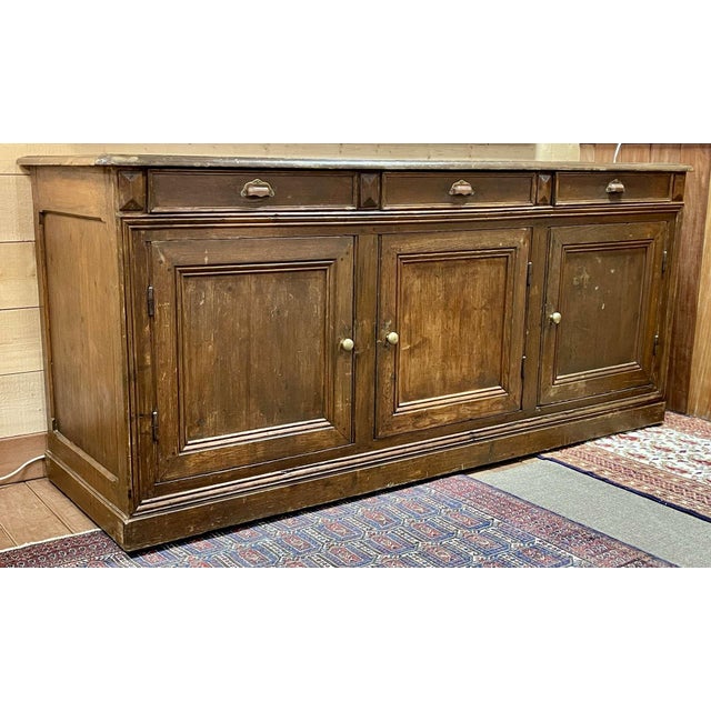 Brown Large 19th Century Sideboard in Fir and Chestnut For Sale - Image 8 of 10
