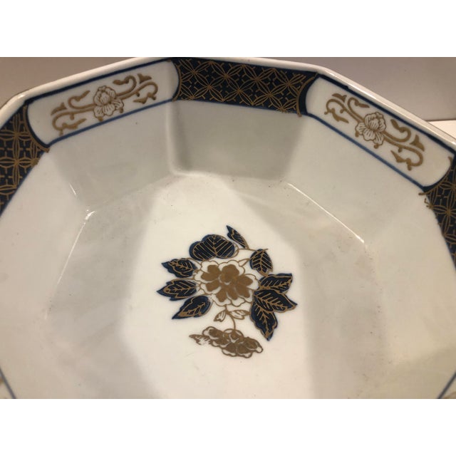 1970s Decorative Imari Octagonal Bowl (6.5”) For Sale - Image 6 of 7