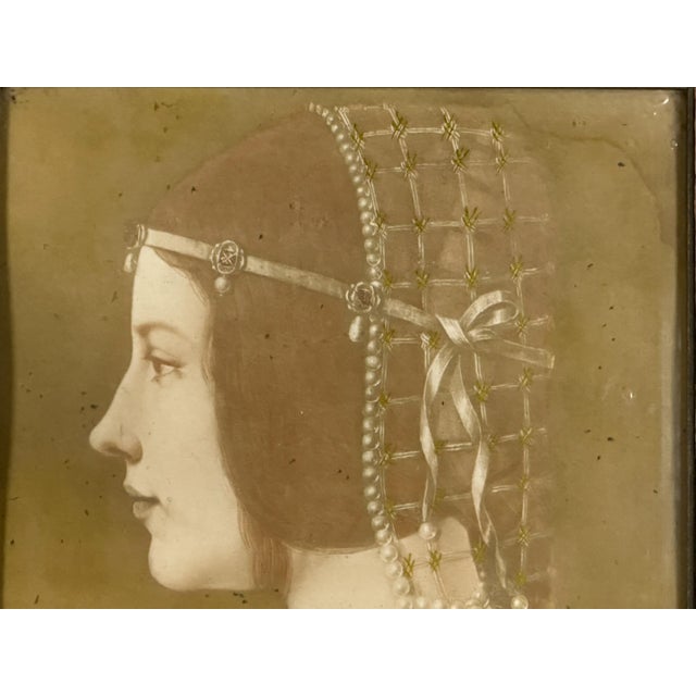Art Nouveau Early 20th Century Duchess Beatrice d'Este Lithograph - Leonardo da Vinci Portrait Print For Sale - Image 3 of 10