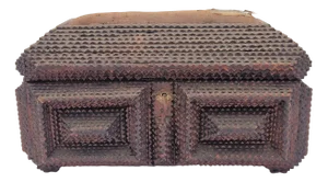 Handmade Tramp Art Wood Box