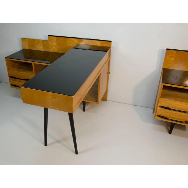 Modular Set of Nightstand and Chest of Drawers by M. Pozar, 1960s, Set of 3 For Sale - Image 6 of 13