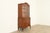 French Provincial Romweber French Provincial Louis XV Carved Walnut and Burl Wood Breakfront Bookcase Cabinet, Circa 1930s For Sale - Image 3 of 18