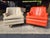 Vintage 1950s Midcentury Modern Pontiac Chair Co for Montgomery Ward Orange Swivel Rocking Chair For Sale - Image 9 of 10
