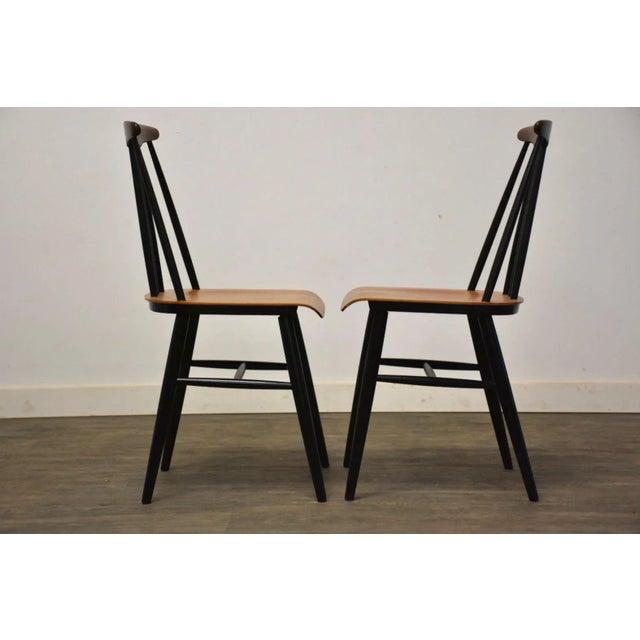 Mid-Century Modern Teak Dining Chairs - a Pair For Sale - Image 3 of 9