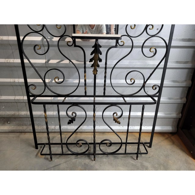 1930s French Art-Deco Wrought Iron Coat Rack For Sale - Image 5 of 8