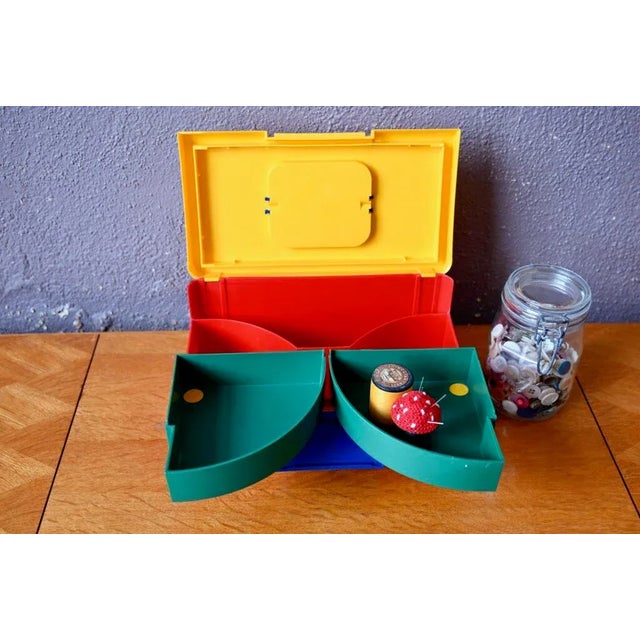 Boho Chic Vintage Plastic Storage Box, 1980 For Sale - Image 3 of 8