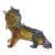Mixed Color Crystal Glass Mythical Pixiu Fengshui Art Figure For Sale
