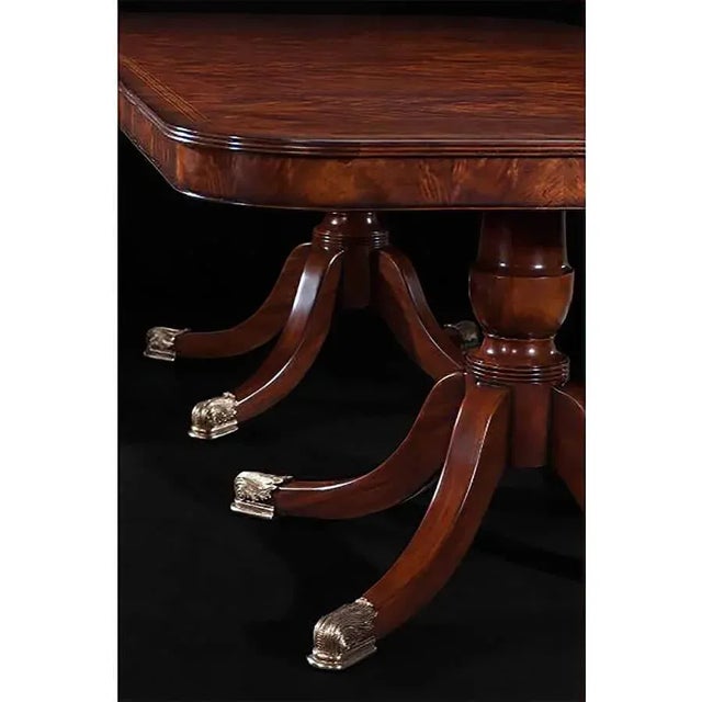 Regency Style Mahogany Dining Table For Sale In Greensboro - Image 6 of 10
