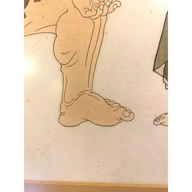 Katsukawa Shunsho Sumo Wrestlers Woodblock Print Antique Japanese Ukiyo-E Decor For Sale - Image 4 of 12