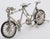 1980s Vintage Italian Handmade Genuine Silver & Rubber Wheels Large Tandem Bicycle Miniature Figurine Made in Arezzo Tuscany For Sale - Image 5 of 10