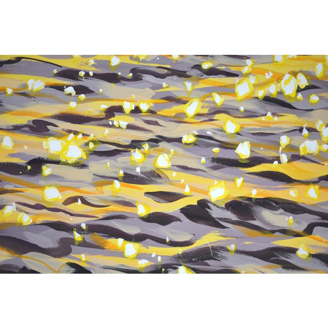2020s Light. Amber Evening.Original Modern Hand Painting For Sale - Image 5 of 10