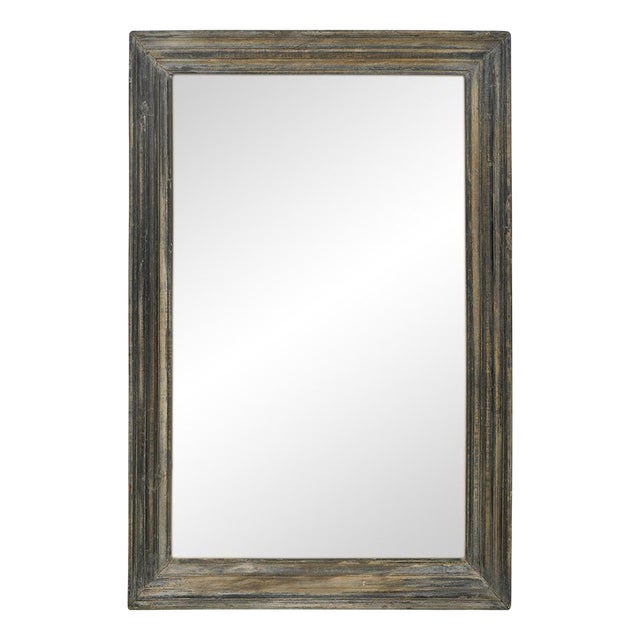Weathered Wood Wall Mirror For Sale
