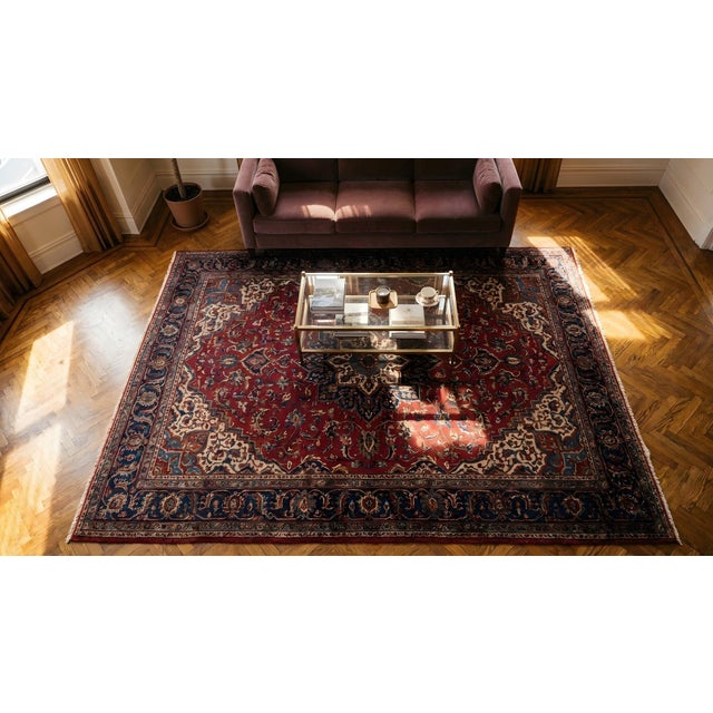 Lovely Red Burgandy Color With Special Chinoiserie Pattern Antique Chinese Art Deco Rug For Sale - Image 14 of 14
