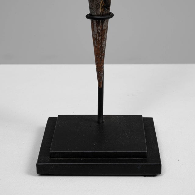 Wood 19th Century French Wooden Bird Lure On Metal Stand For Sale - Image 7 of 18