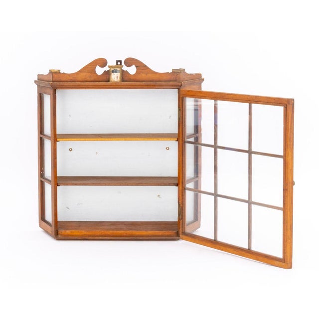 American Federal Style Pine Display Cabinet For Sale - Image 4 of 7
