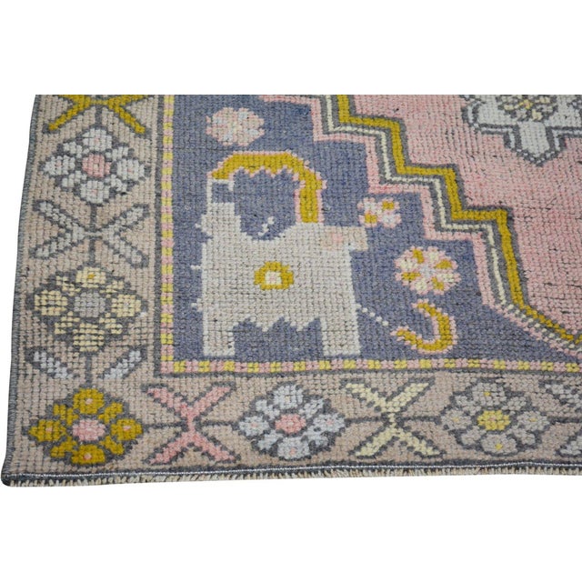 Turkish Vintage Turkish Anatolian Hand Knotted Wool Rug, 3'3''x6' For Sale - Image 3 of 5