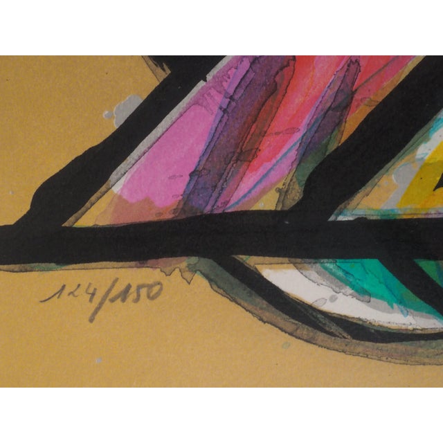 Jacques Poli, Couple of Parakeets, 1989, Original Lithograph For Sale - Image 5 of 9