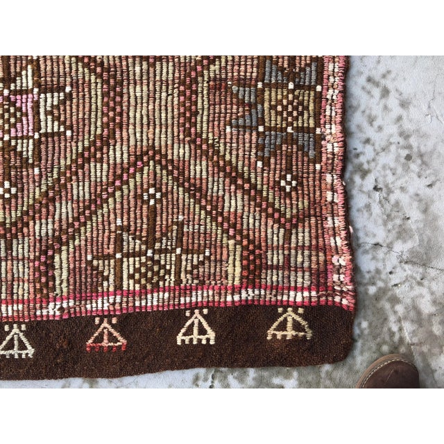 1960s Vintage Turkish Handwoven Rug - 7′4″ × 9′4″ For Sale - Image 9 of 10