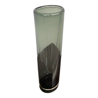 Debra Moore Ombre Smoked Glass Vase, Signed For Sale