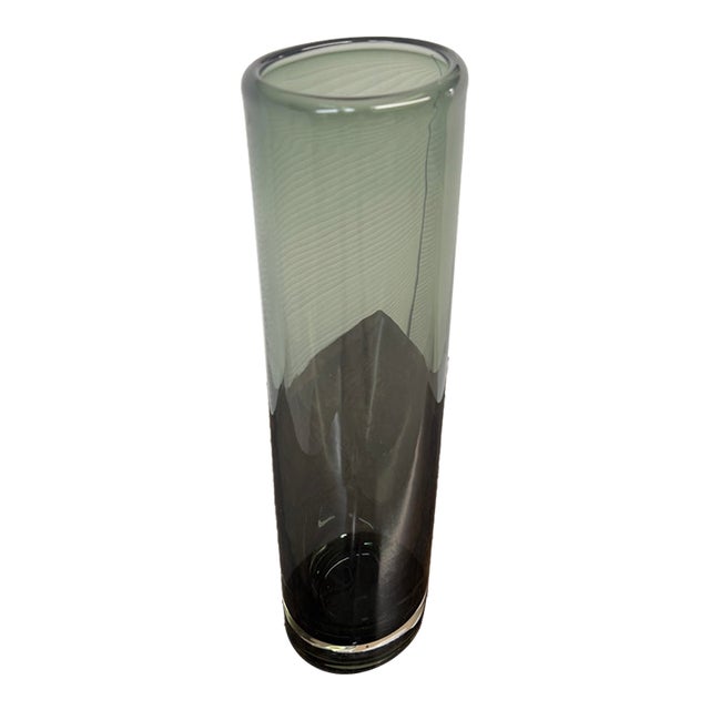 Debra Moore Ombre Smoked Glass Vase, Signed For Sale