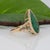 Metal 7.5Ct Zambian Emerald Ring With Earth-Mined Diamond Accents: 14k Gold, Size 6.75 For Sale - Image 7 of 9