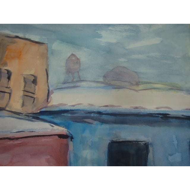 Very large and colorful watercolor painting by Helen Sophia Barth, circa 1950s. This piece features an abstracted...