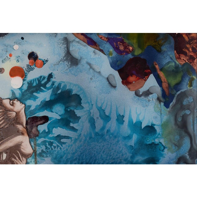 Pablo Sumbhu, Mermaid & Abstract Composition, 1970, Watercolors, Set of 2 For Sale - Image 6 of 18