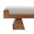 Italian Brutalist Bench in Oak and Wool Bouclé, 2000s For Sale - Image 4 of 11