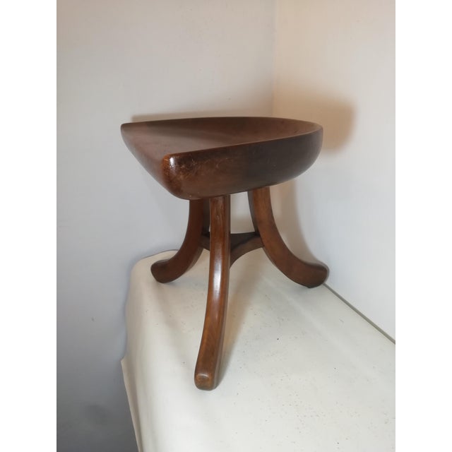 Brown Sculptural Stool from Mario Passanti, Italy, 1960s For Sale - Image 8 of 12