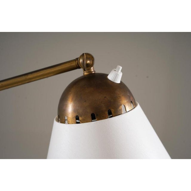 Swedish Modern Floor Lamp attributed to Tor Wolfenstein, 1940s For Sale - Image 4 of 9