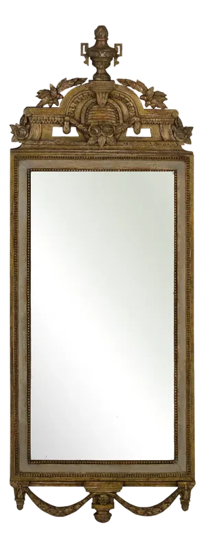 Gustavian Glass Mirror, 1800s
