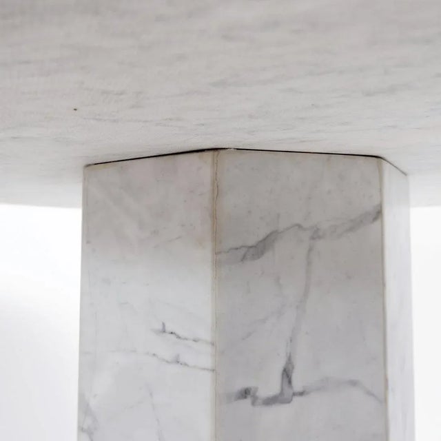 Vintage Round Marble Dining Table, 1970s For Sale - Image 12 of 14