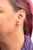 Haus of Brilliance 14K White Gold 1.0 Cttw Princess Diamond Inside Out Hoop Earrings (H-I Color, I1-I2 Clarity) - 23 MM For Sale - Image 4 of 5