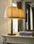 Lily Table Lamp in Wood with Cotton Pleated Shade by Popus Editions For Sale - Image 4 of 5